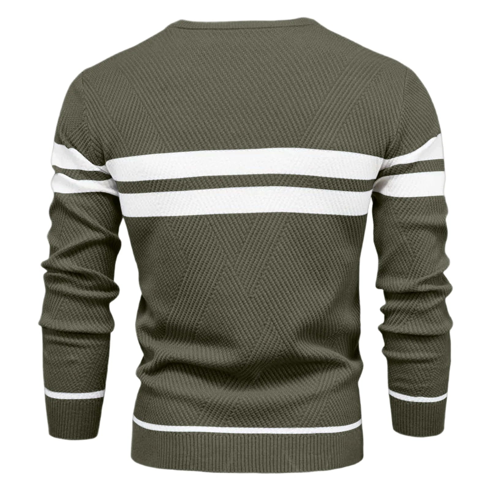 Slim Striped Knit Pullover