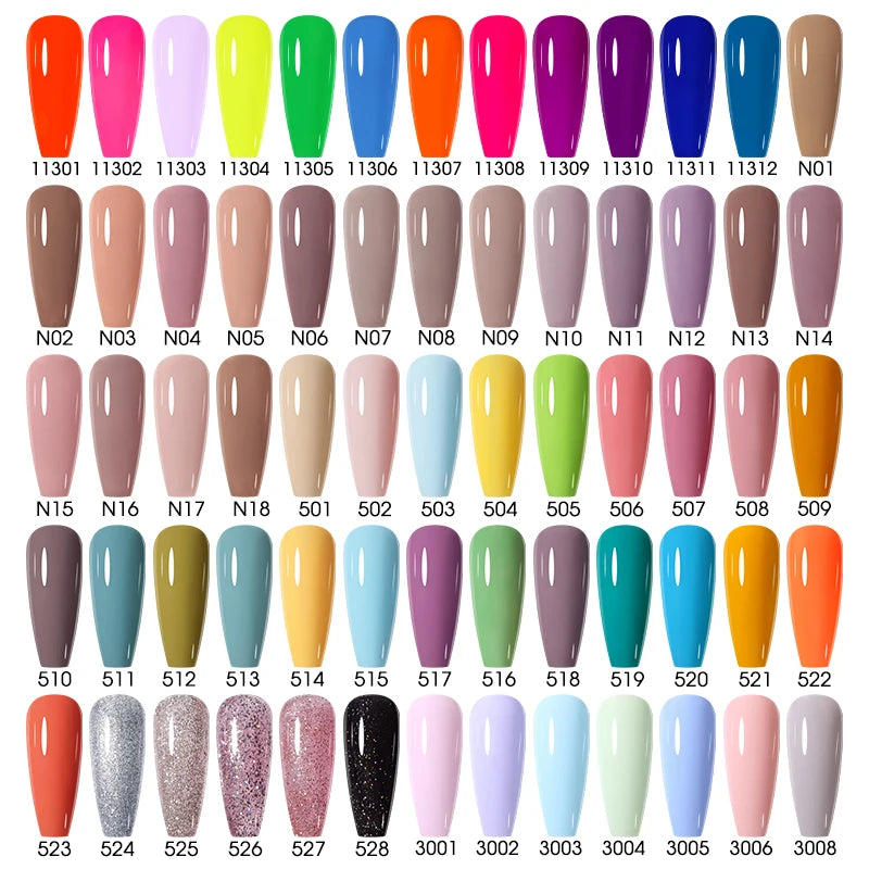 NAILCO 333 Colors Gel Nail Polish Semi Permanent Varnishes Nails Art Design Hybrid Soak Off Top Base Coat UV Gel Manicure 15ml