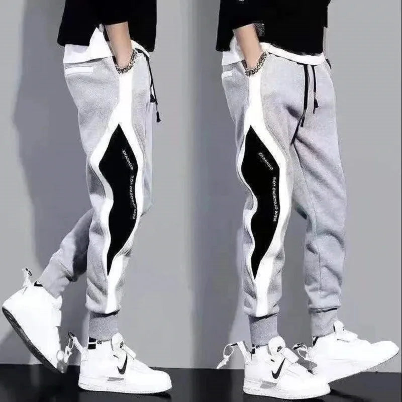 2025 Men's Athletic Trainning Joggers Casual Loose Fit Sweatpants Spring Fall Pants Elastic Waist Drawstring Trousers