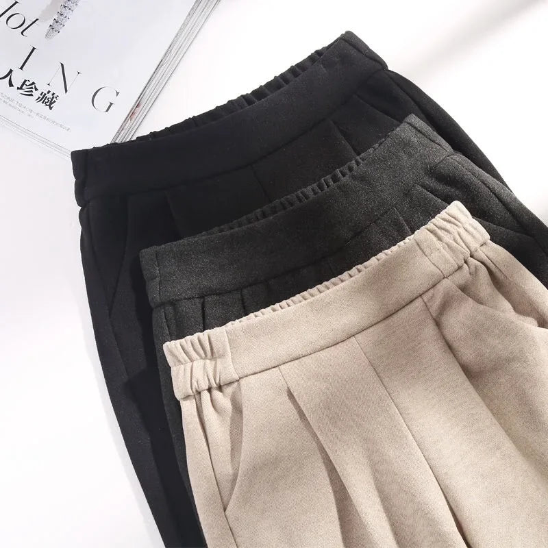 High Waist Woolen Harem Pants