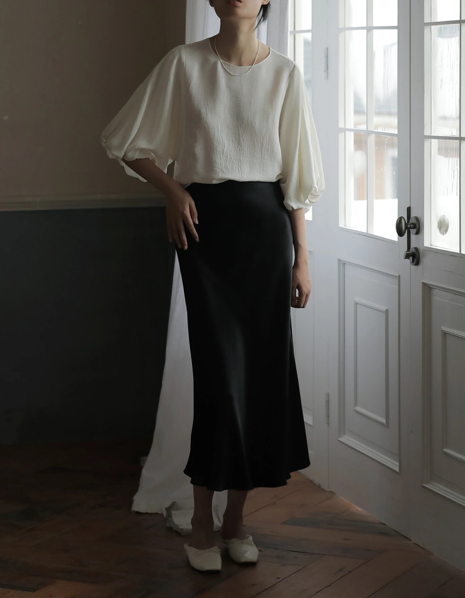 Elegant Satin A-Line Summer Skirt