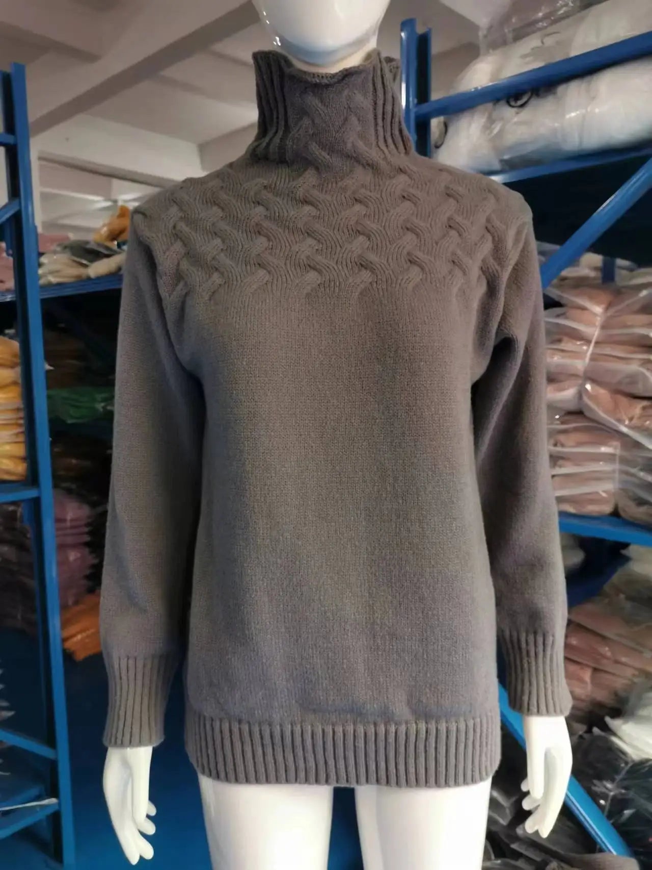 Winter Turtleneck Knit Pullover Sweater