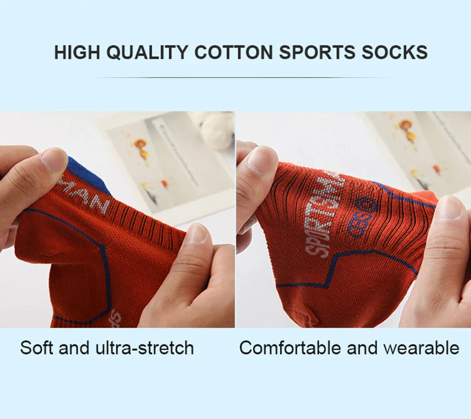 Men’s Cotton Mesh Ankle Sports Socks – 6 Pairs