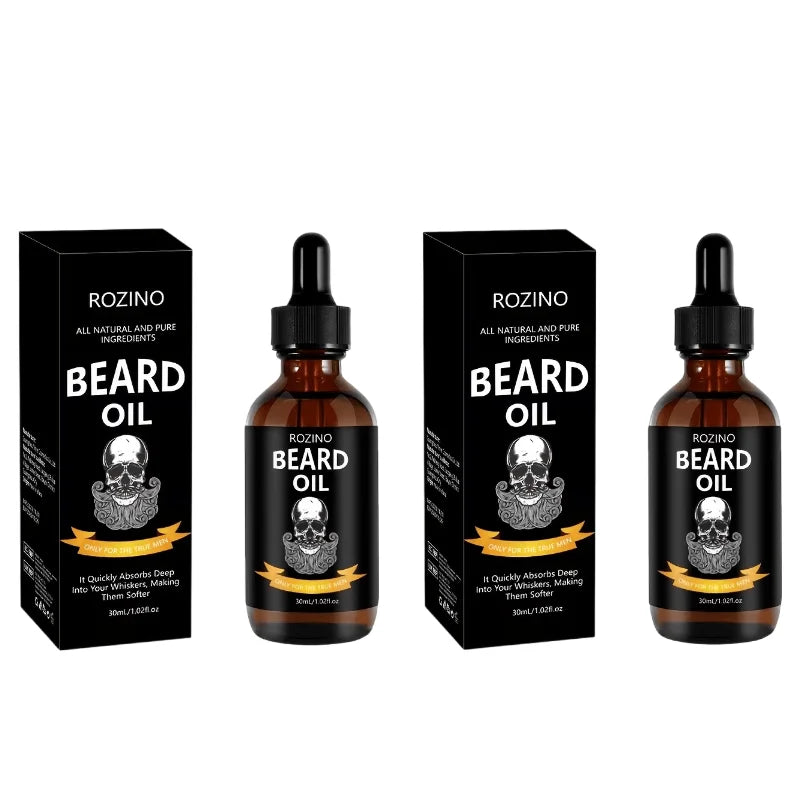 【Moisturizing and Oil-Controlling for All Seasons, Instantly Moisturizes and Softens】1.01 oz Men's Beard Care Oil: Use Once to Make Beard Smooth, Strong, Nourish the Roots, Provide Long-Lasting Hydration, and Leave a Last
