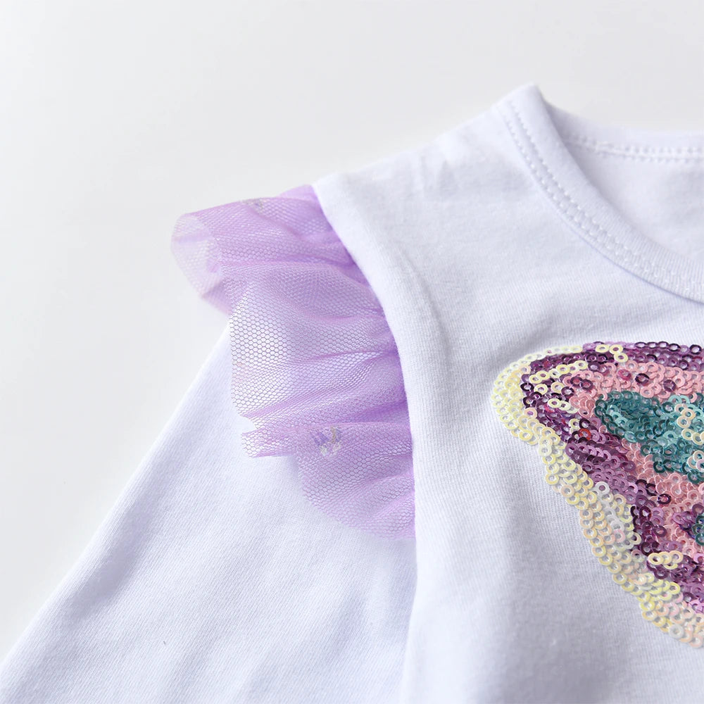 Butterfly Gradient Princess Girls Dress