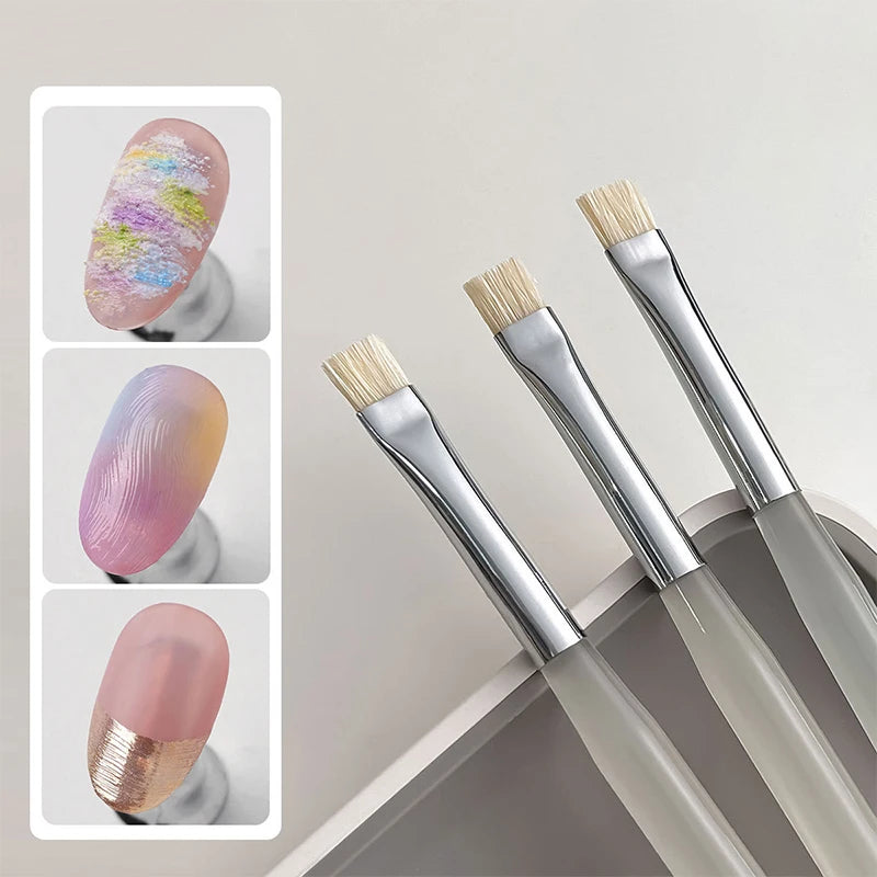 Nail Art Texture Brush French Tip Styling Nail Brush Light Phototherapy Brush Plastic Manicure Painting Tool Nail Polish Pen