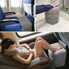 Kids Flight Sleeping Footrest Pillow Resting Pillow On Airplane Car Bus Pillow Inflatable Travel Foot Rest Pillow Foot Pad