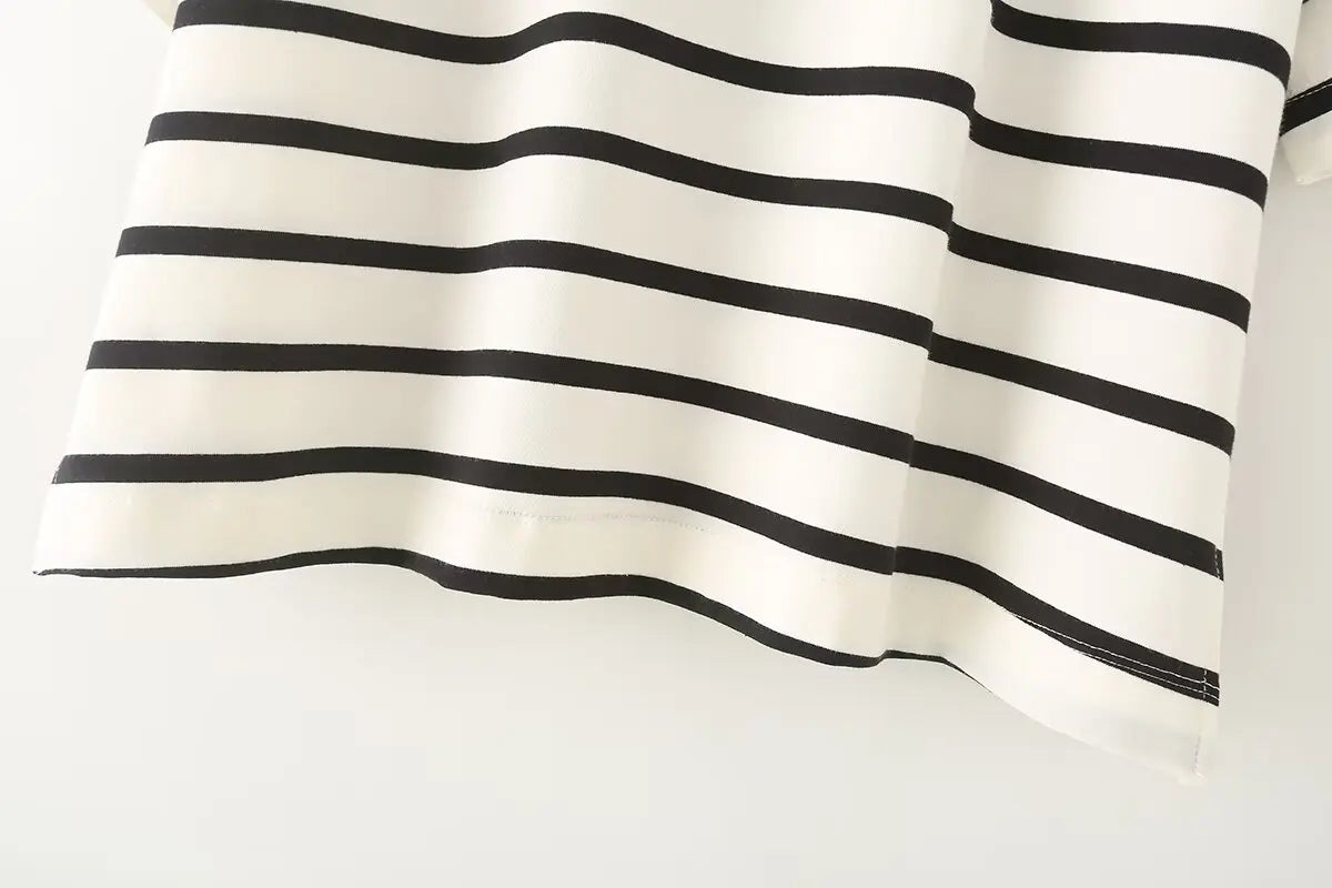 Striped Cotton Summer Tee Women