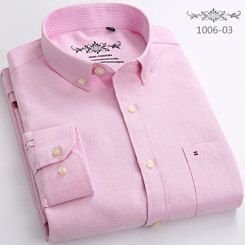 Slim Striped Office Shirt Men