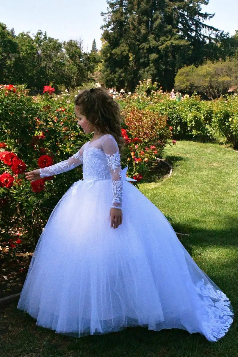 Lace Ball Gown Flower Dress