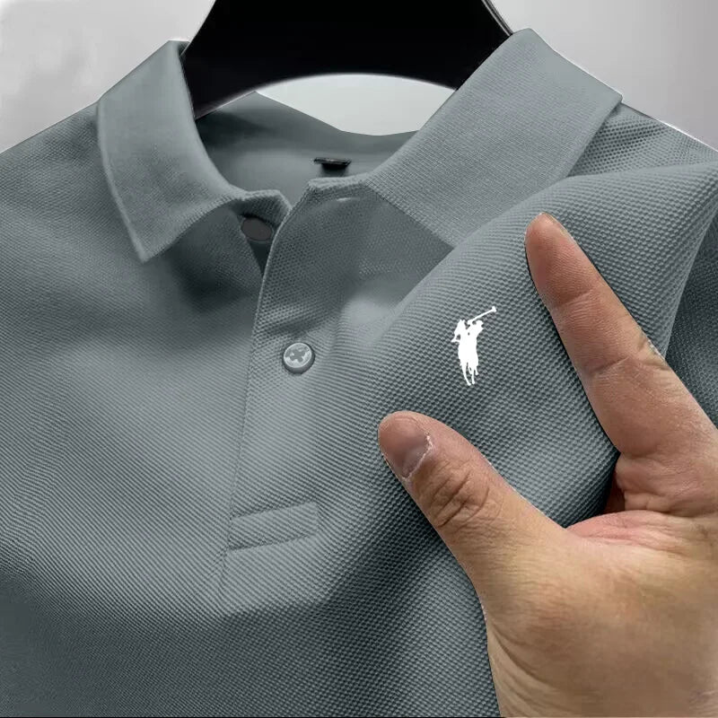 Golf Polo Shirt Men's Business Polo Collar Half Sleeved Top New Summer Casual Short Sleeved T-shirt for Men An