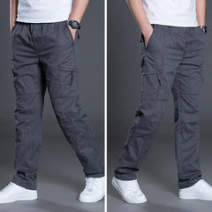 Relaxed Straight Casual Cotton Pants