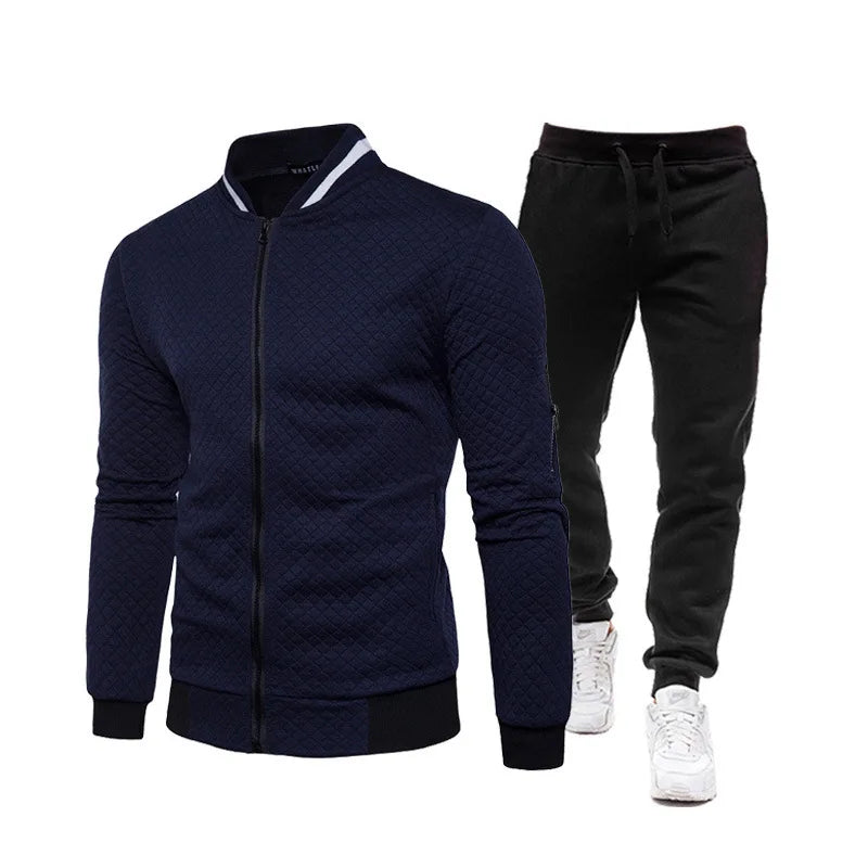 2025 New Mens Tracksuit Set Two Piece Tracksuit Men Fashion Jogging Suit Outfits Men Spring Autumn Baseball Sports Suit Set Wear