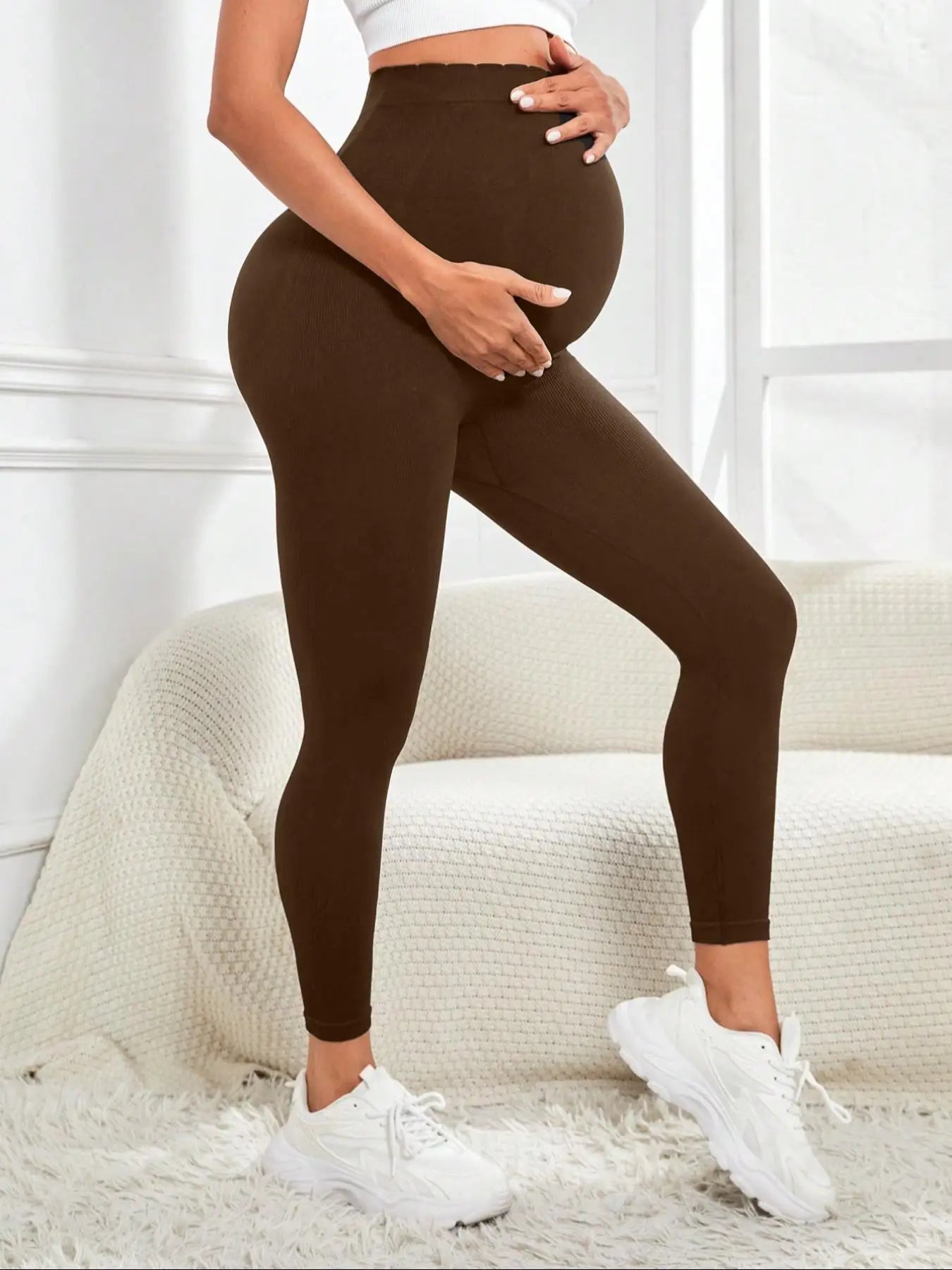 Maternity Leggings Over TheBelly Buttery Soft Pregnancy Workout Pants High Waisted Maternity Activewear for Women