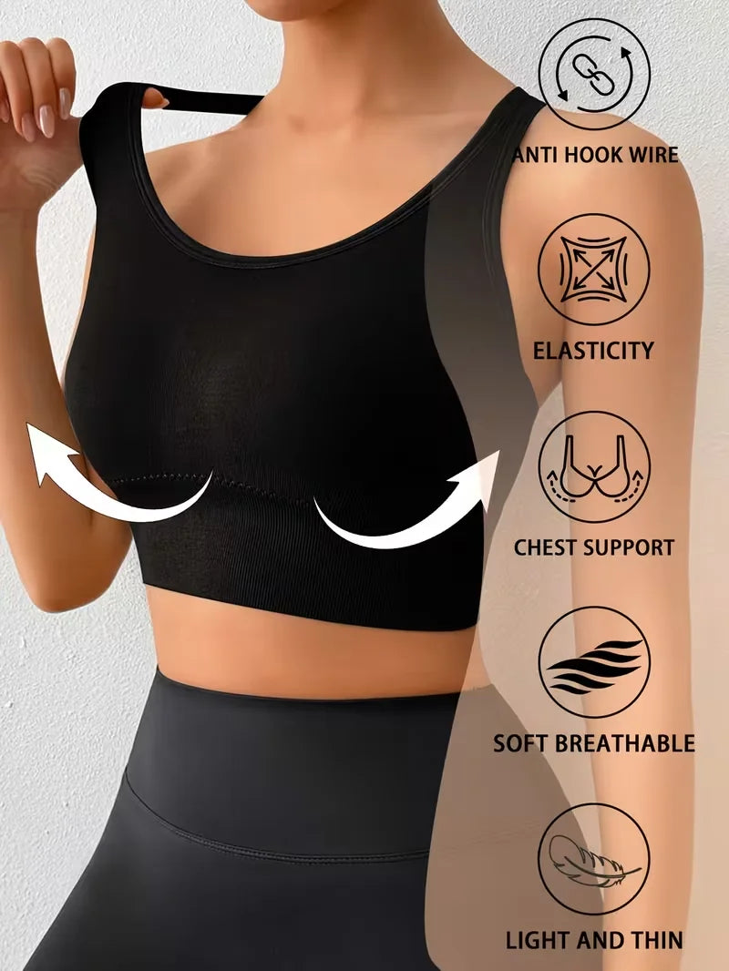 Women'S Sports Bra Without Underwire,with Cross Straps And Padding,for Yoga,Running,Fitness Activities