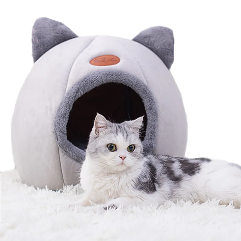 Cozy Cave Nest Winter Cat Bed