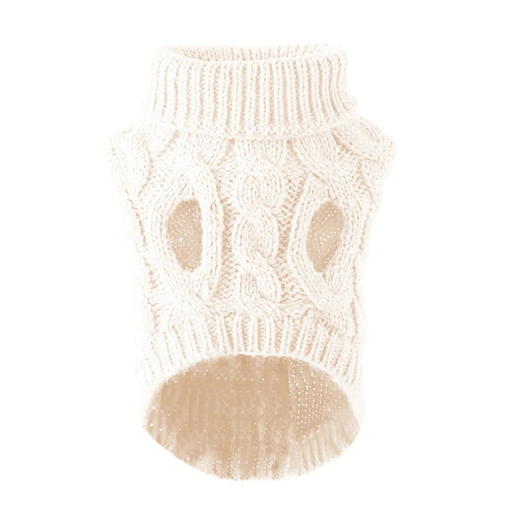 Twist Knit Warm Dog Sweater