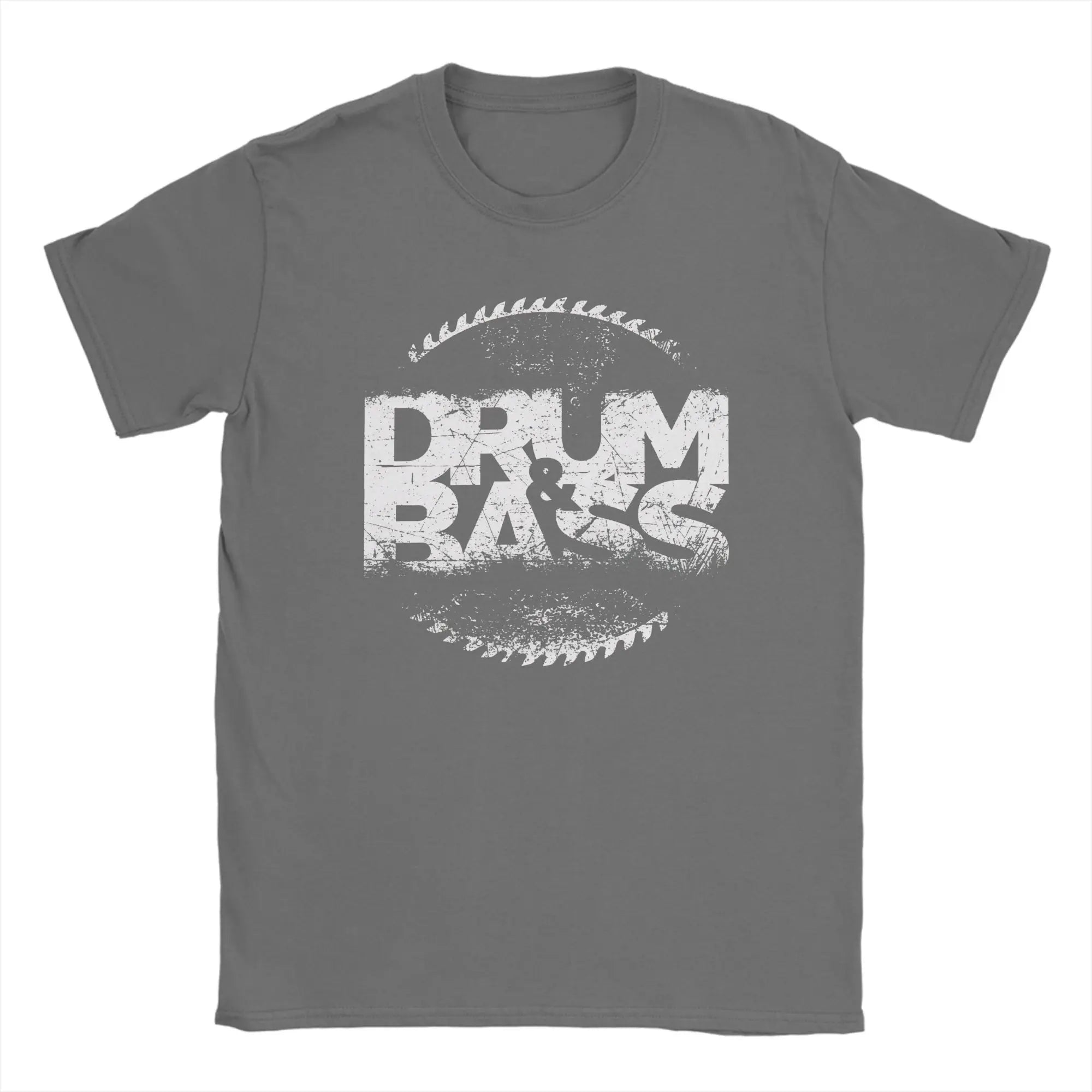 Drum And Bass T-Shirts for Men  Funny Pure Cotton Tee Shirt Round Neck Short Sleeve T Shirt Plus Size Tops