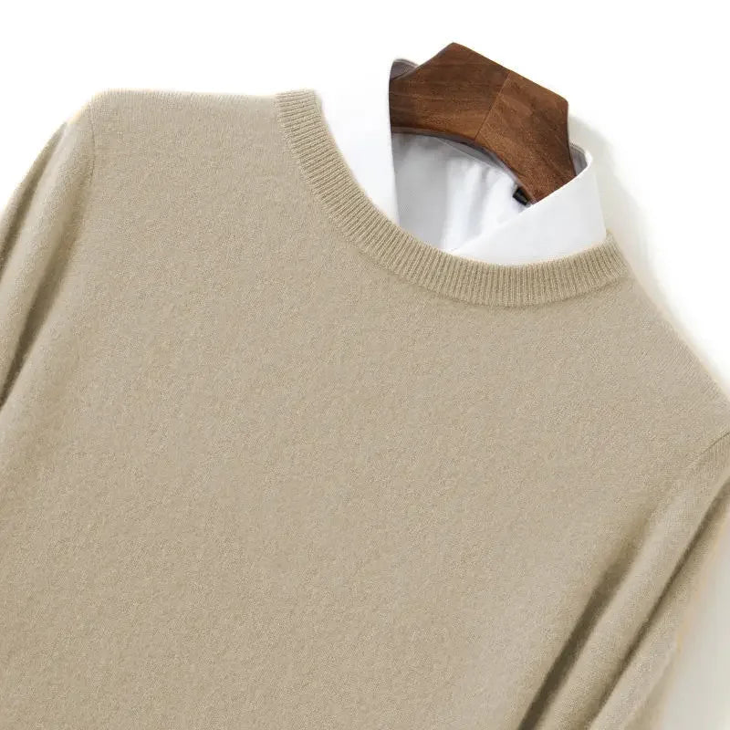 Thick Solid V-Neck Pullover