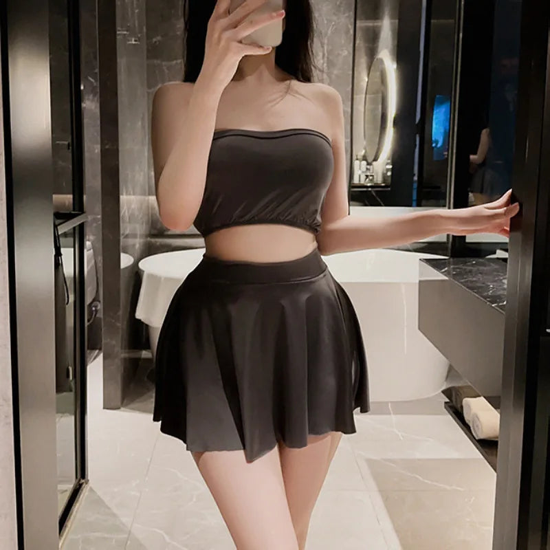 Pleated Y2K A-Line Mini Skirt