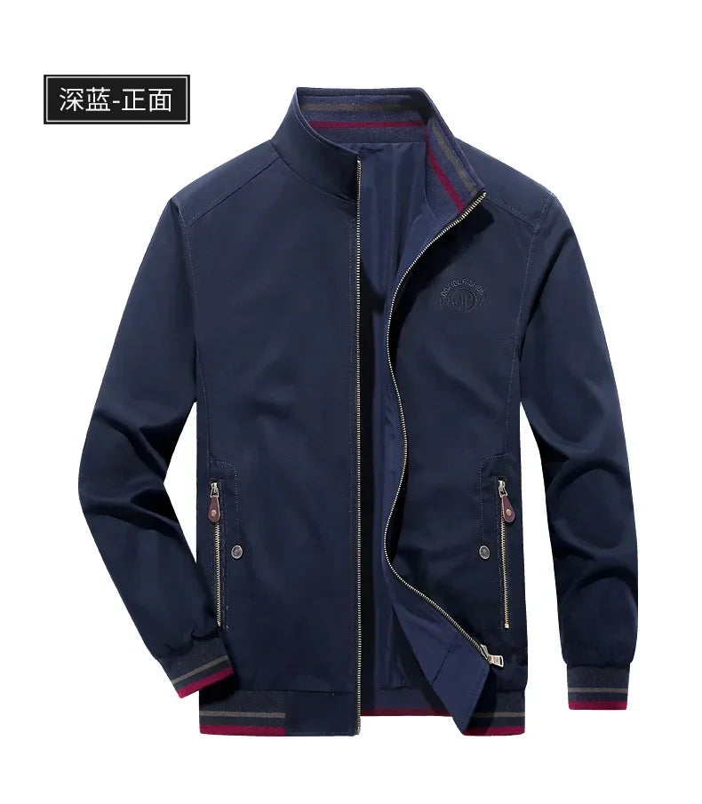 Reversible Slim Stand Collar Jacket