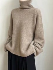 Elegant Merino Turtleneck Knit Sweater