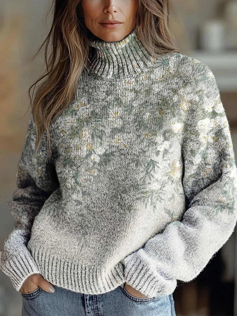 Festive Printed Winter Knit Sweater