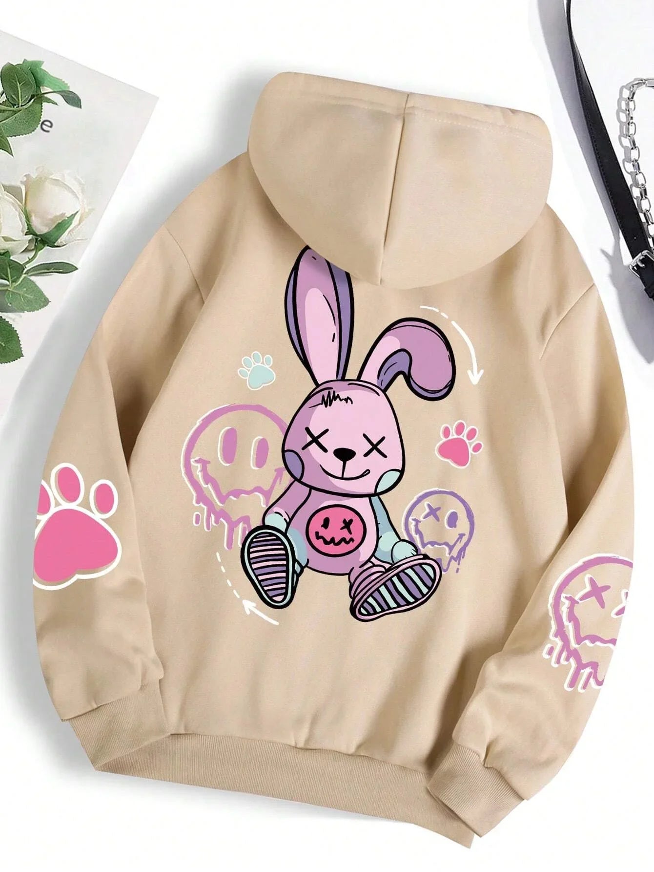 Urban Oversized Printed Fleece Hoodie