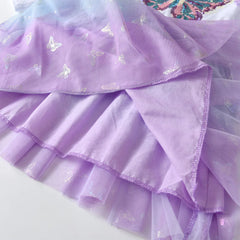 Butterfly Gradient Princess Girls Dress