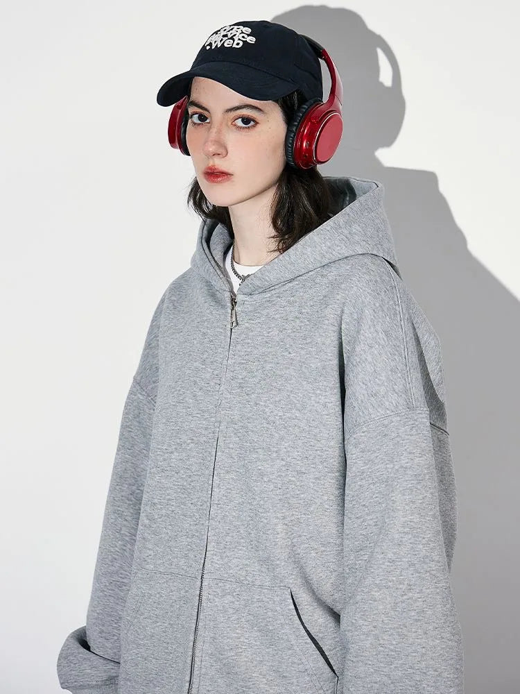 Warm Hooded Double Zip Jacket
