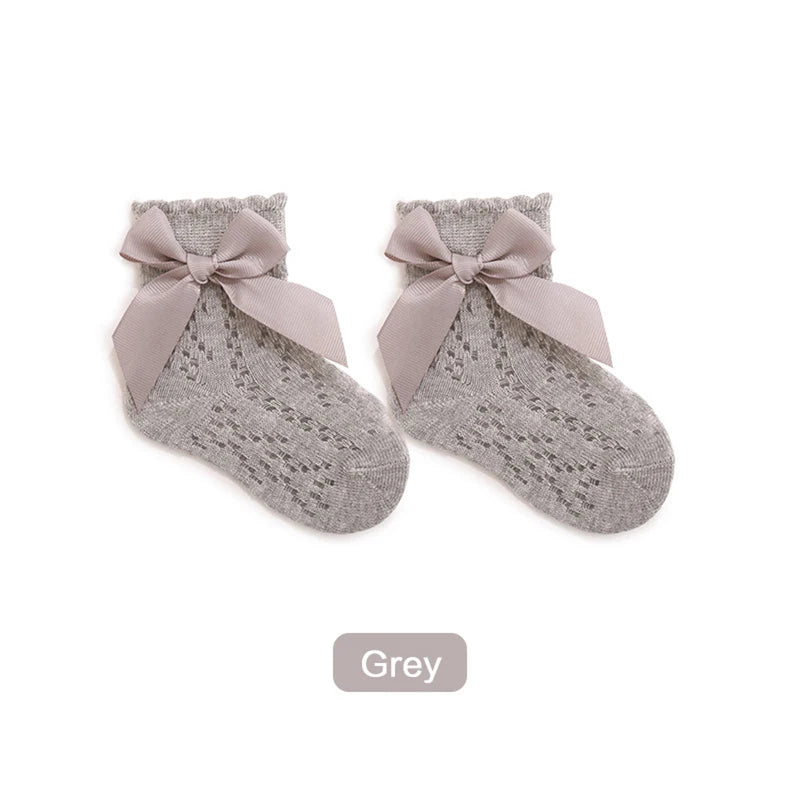 Baby Girl Lace Ruffle Grip Socks