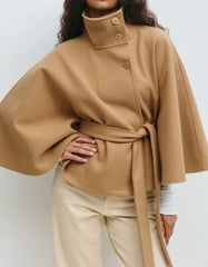 2025 Autumn Woolen Coats Women Casual Double Breasted Stand Collar Female Office Short Jackets Chic Lady Loose Street Outwear