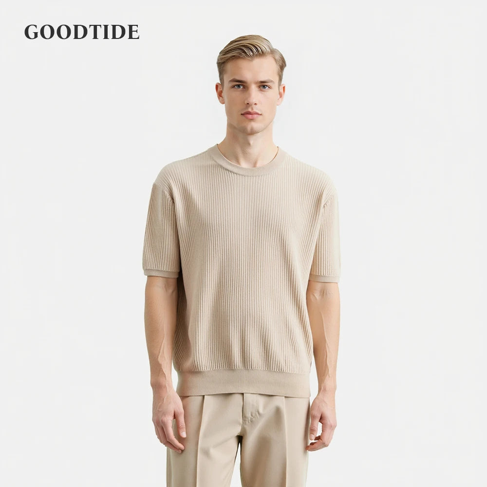 Knitted Smart Casual Tee Men