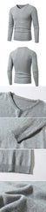 Slim V-Neck Knit Pullover
