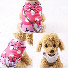Pet Dog Clothes Cartoon Clothing Puppy Dogs Soft Vests Summer Shirt Casual T-Shirt for Small Pet Supplies