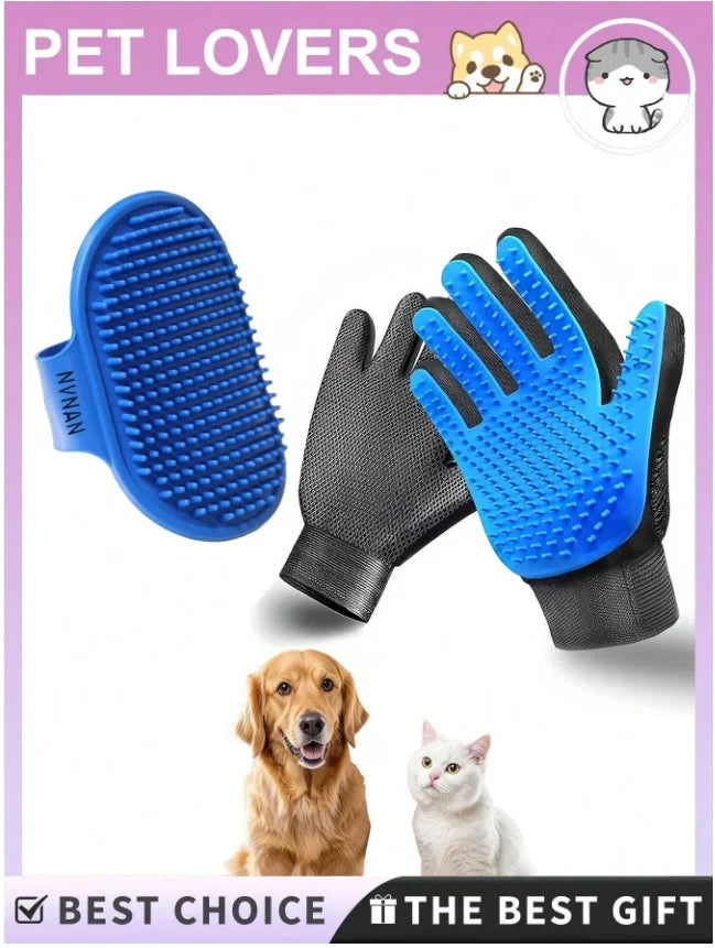 2-in-1 Deshedding Glove Bath Set