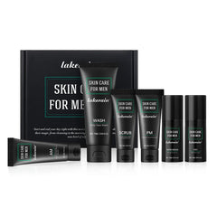 Skin Care Set for Men Essential Routine Daily Face Wash Facial Scrub Moisturizer SPF Night Cream Hydrated Skin Gifts For Men Ski