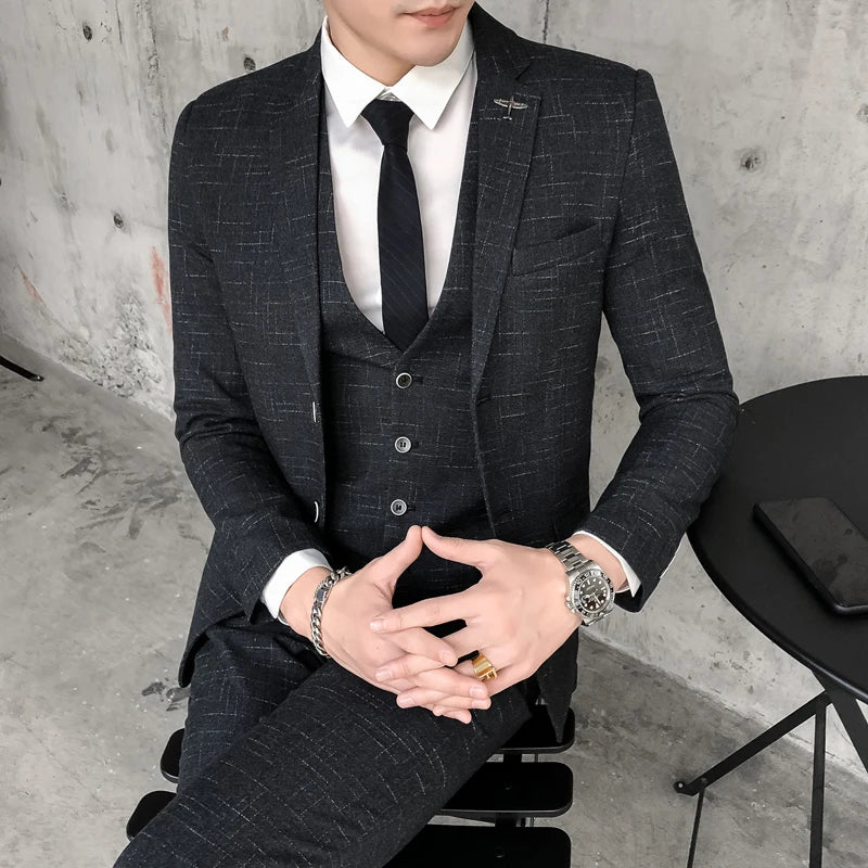 Refined Slim Wedding Suit Set