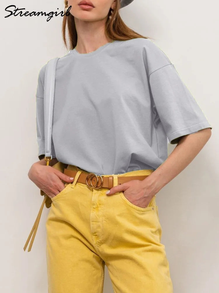 Soft Loose Cotton Summer Tee
