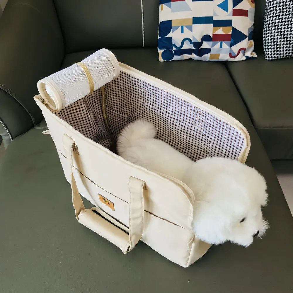 Portable Dog Carrier Cat Dog Outdoor Travel Bag Breathable Pet Carrying Pouch Travel Duffle for Cats Small Dogs Car Seat Carrier
