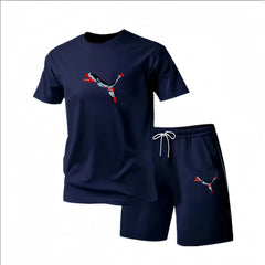 2026 Summer Fashion Men's Tracksuit T-shirt Shorts Set Leisure Short Sleeve Set Jogging Gym Suit Brand Clothing