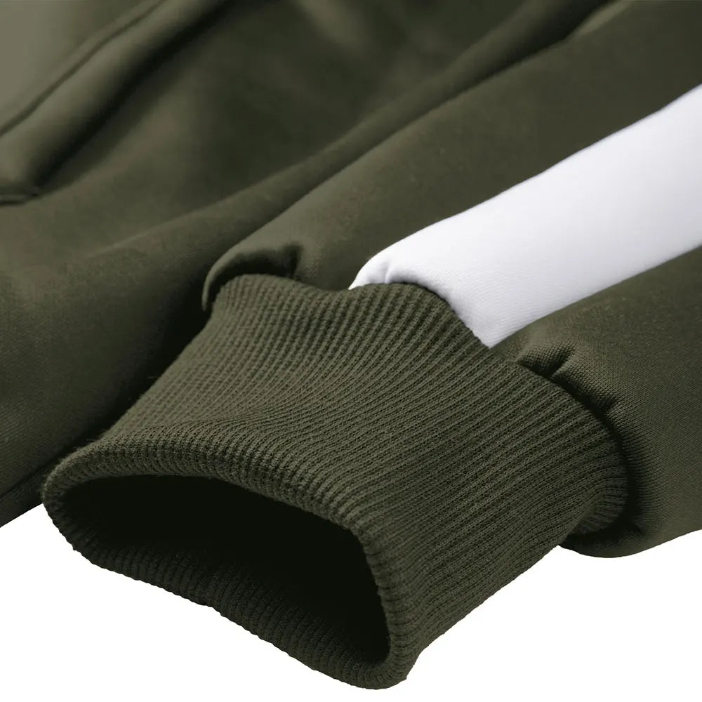 Men's Casual Tracksuit Zip Up Stand Collar Jacket & Sweatpants Classic Striped Suit for Men Fall Winter Daily Outdoor Streetwear
