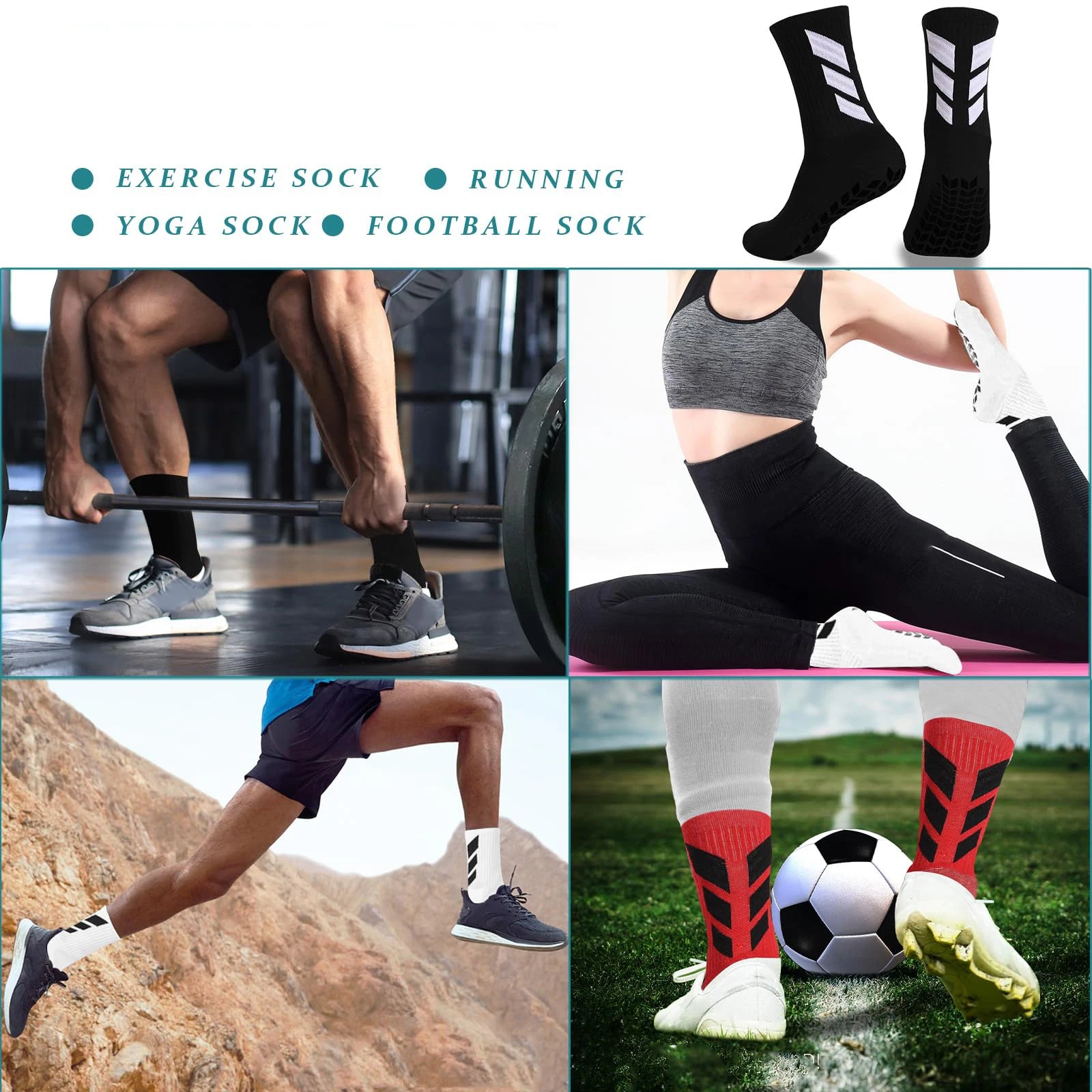 Grip Knee Sport Training Socks