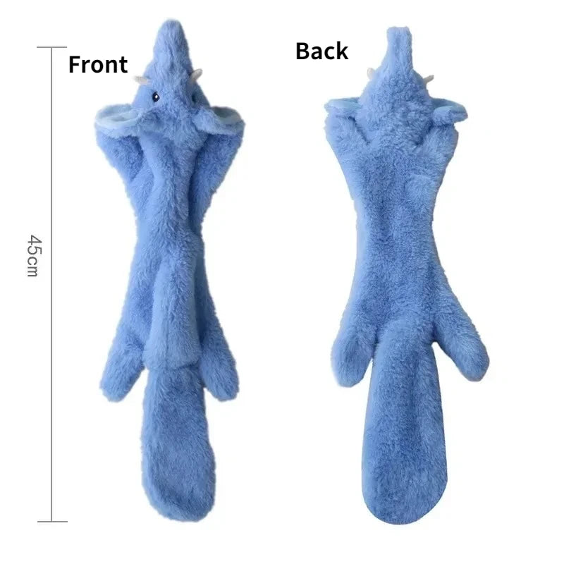Stuffingless Crinkle Squeaker Dog Toy