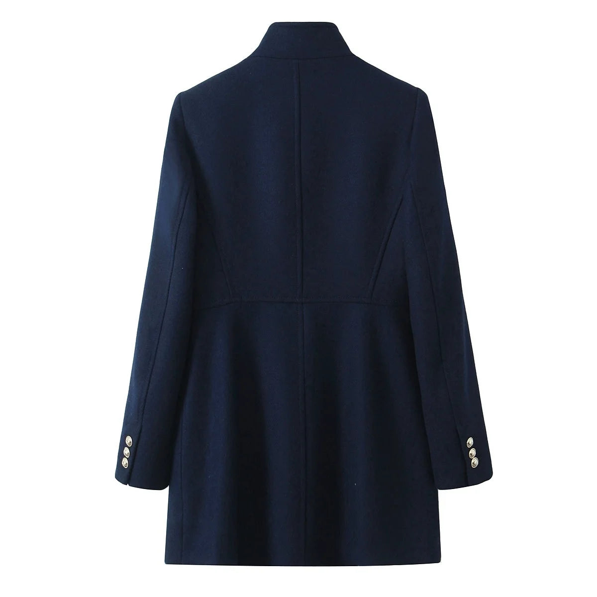 Retro Black Wool Long Coat