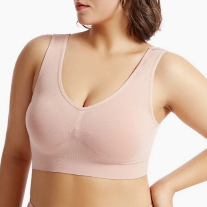 Seamless Sports Bras For Women Push-Up Bra Female Breathable Brassiere No Pads Bralette Solid Color Crop Top Sexy Lingerie S-5XL