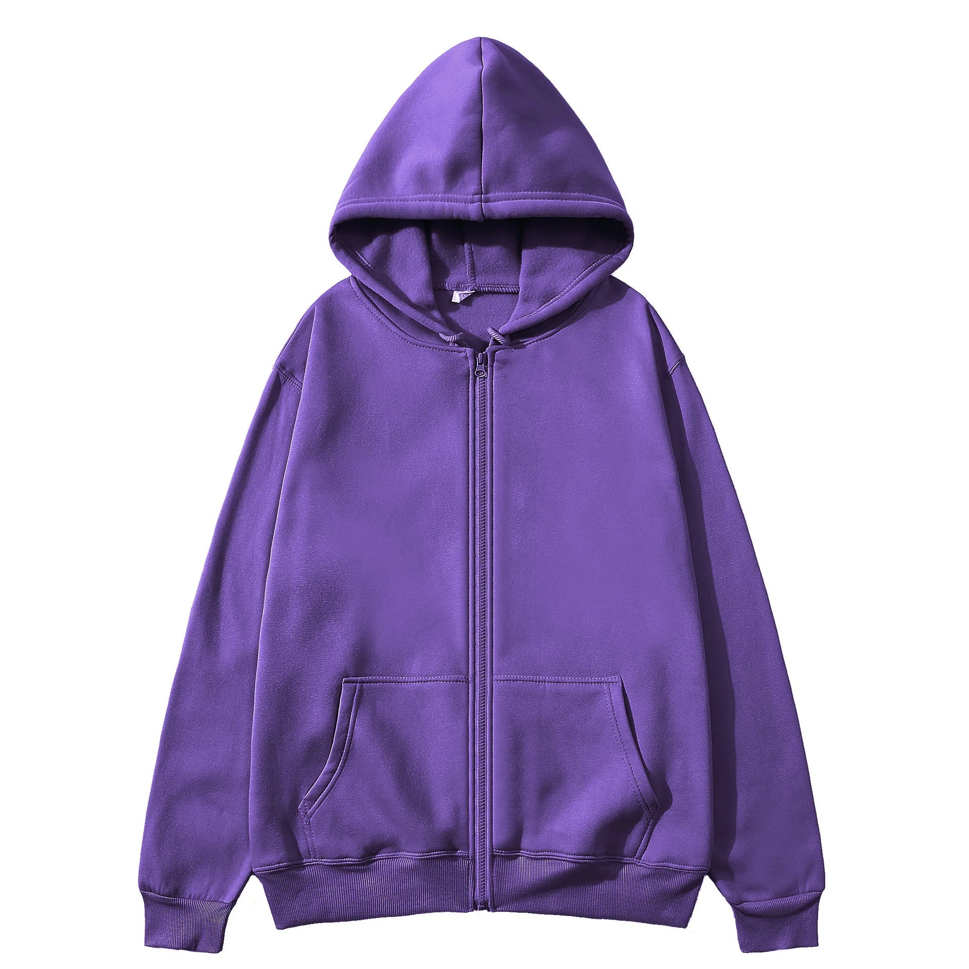 Men’s High Street Solid Zip-Up Hoodie