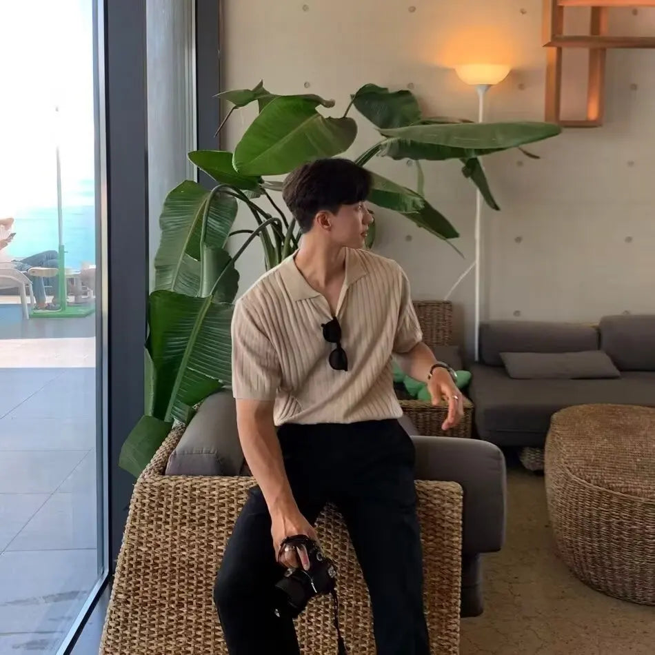 Slim Breathable Summer Knit Polo