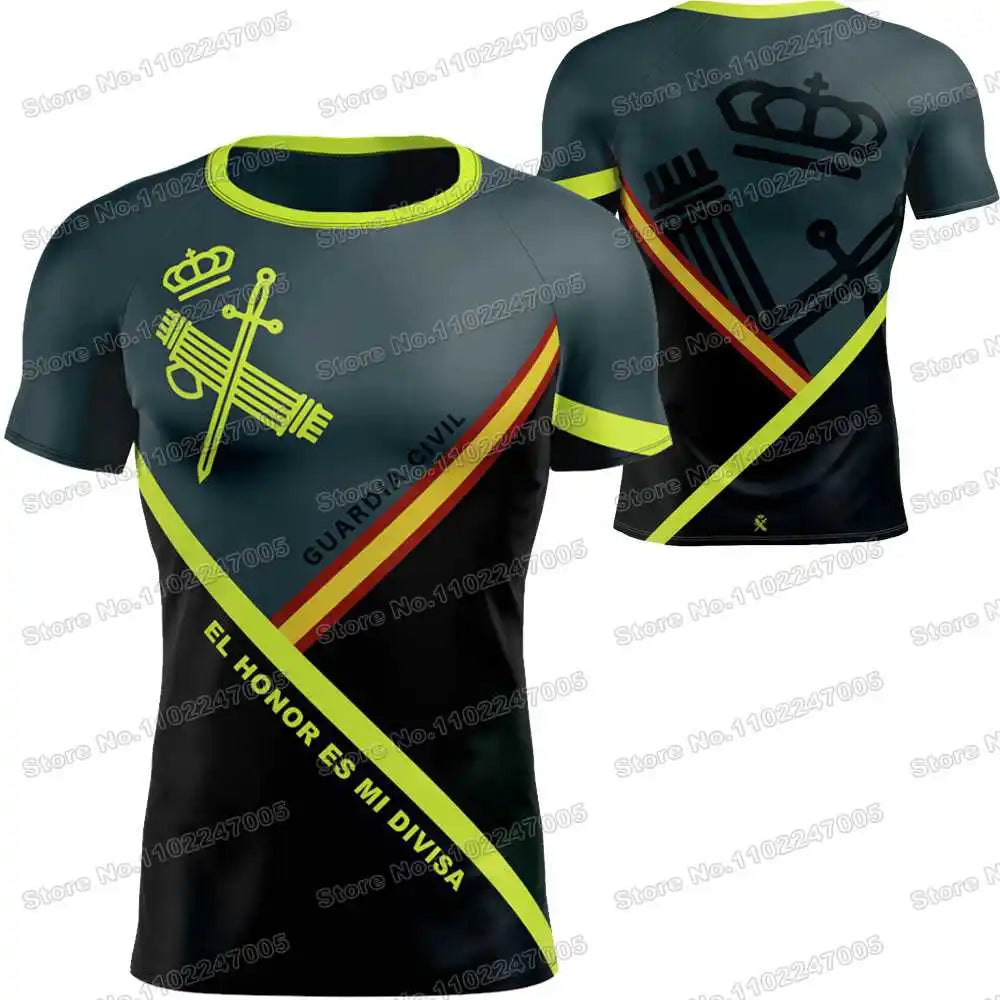2025 Spanish Civil Guard T Shirt Men Outdoor Shirts Spain Military Clothing Training Tops Downhill MTB Jersey Running Sportswear