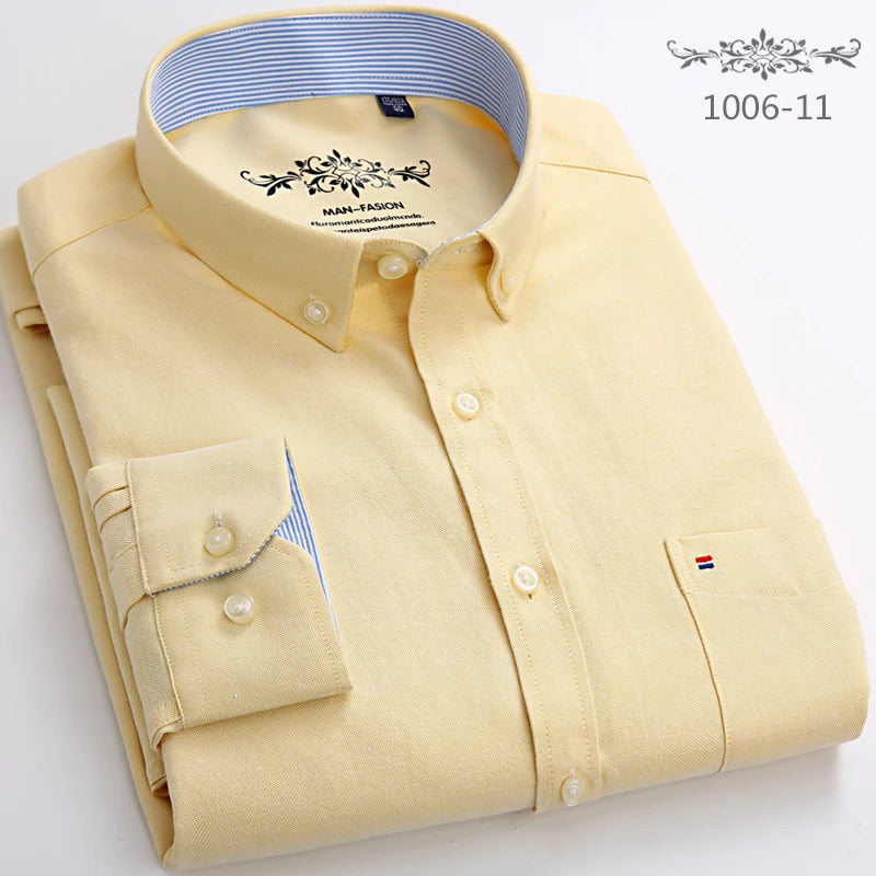 Slim Striped Office Shirt Men
